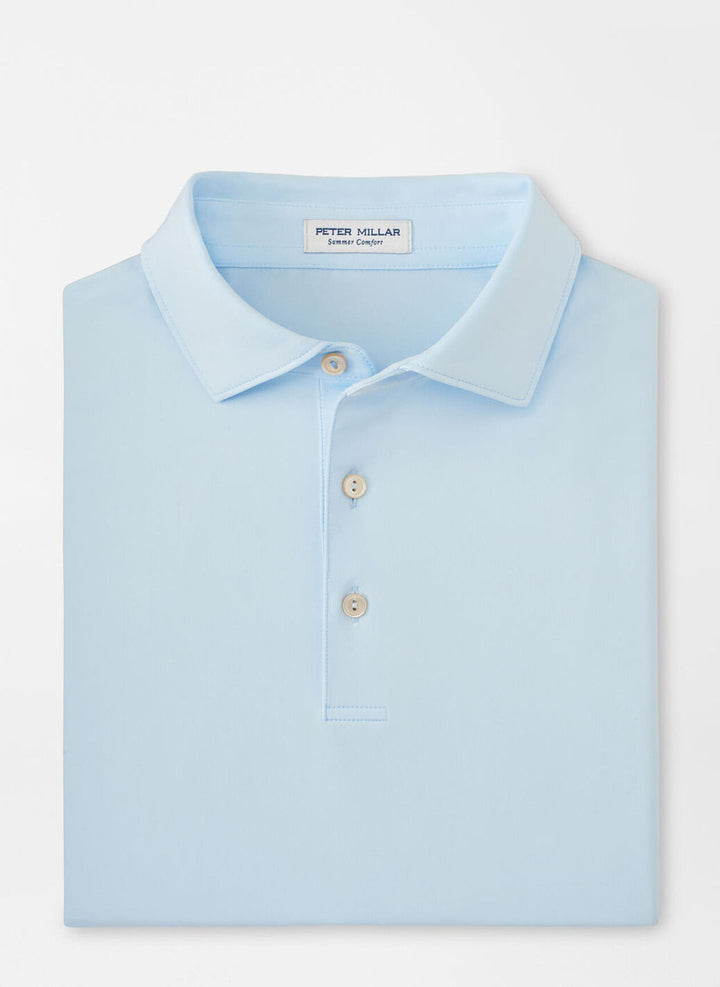 Peter Millar Solid Performance Jersey Polo: Pale Blue