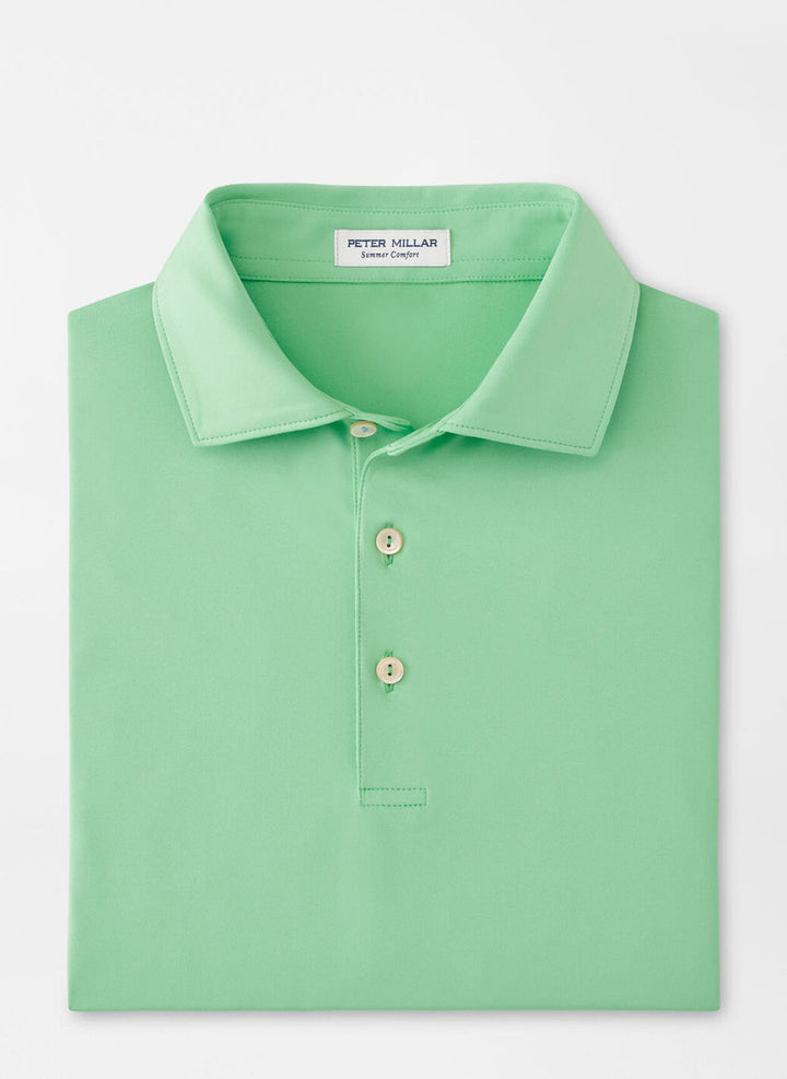 Peter Millar Solid Performance Jersey Polo: Pear Tart