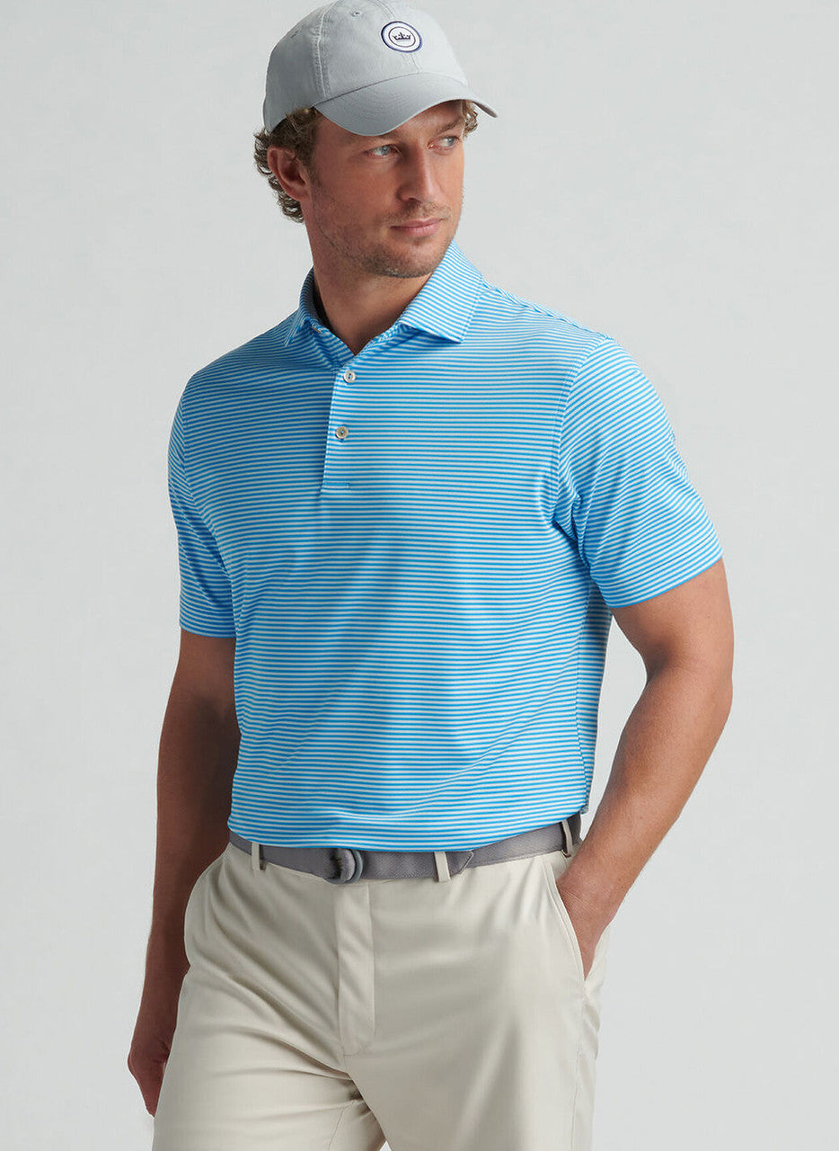 Peter Millar Hales Performance Jersey Polo:  Riverbed