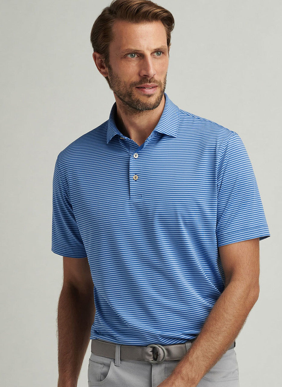 Peter Millar Hales Performance Jersey Polo:  Sailor Blue