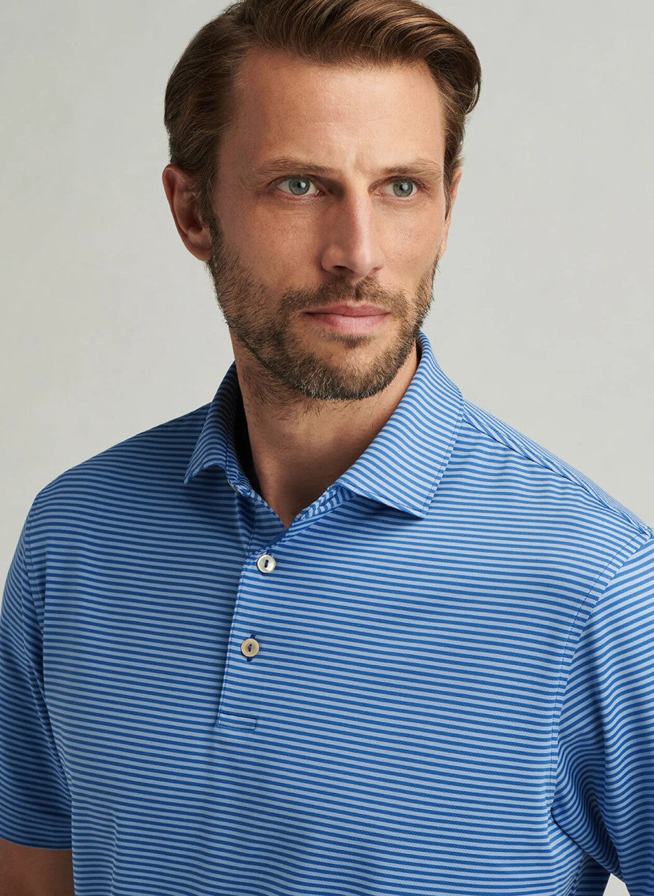 Peter Millar Hales Performance Jersey Polo:  Sailor Blue