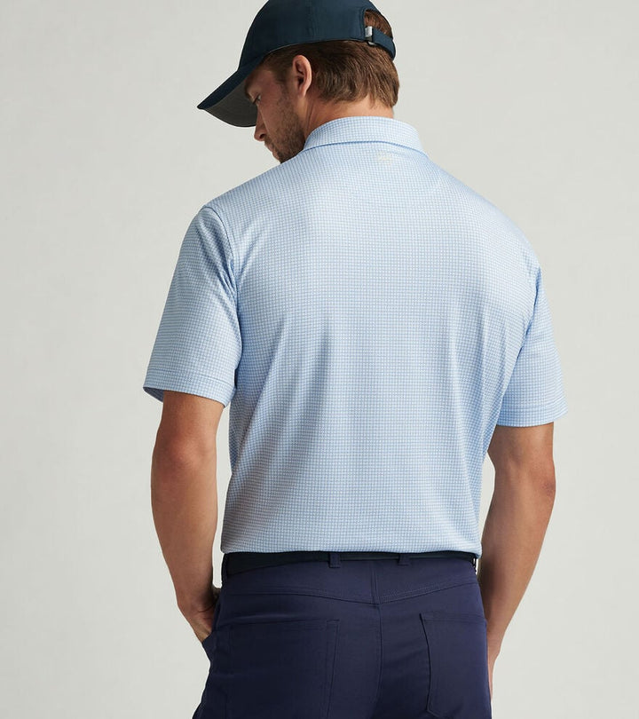 Peter Millar Orbit Performance Jersey Polo: White/Sailor Blue