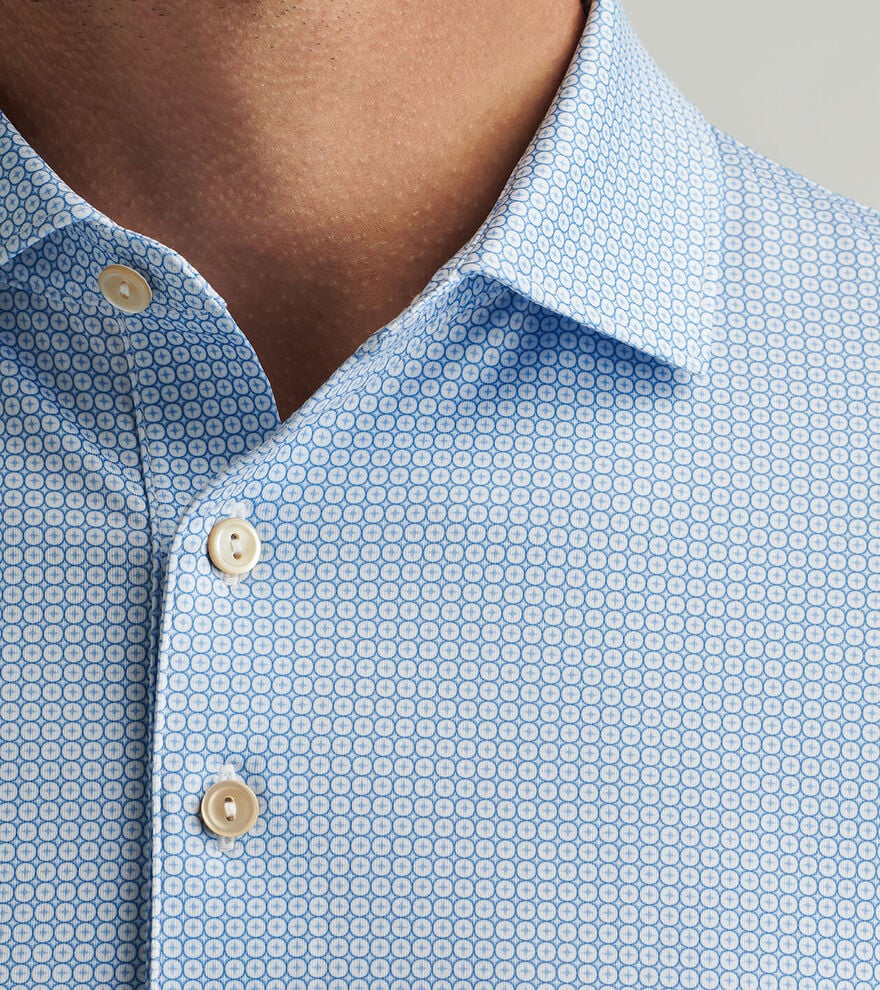 Peter Millar Orbit Performance Jersey Polo: White/Sailor Blue