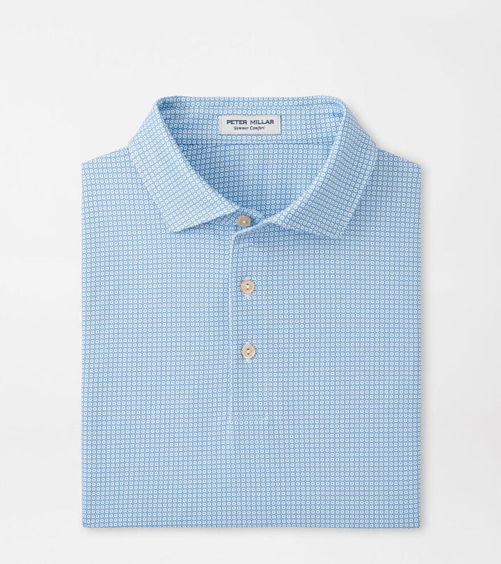 Peter Millar Orbit Performance Jersey Polo: White/Sailor Blue