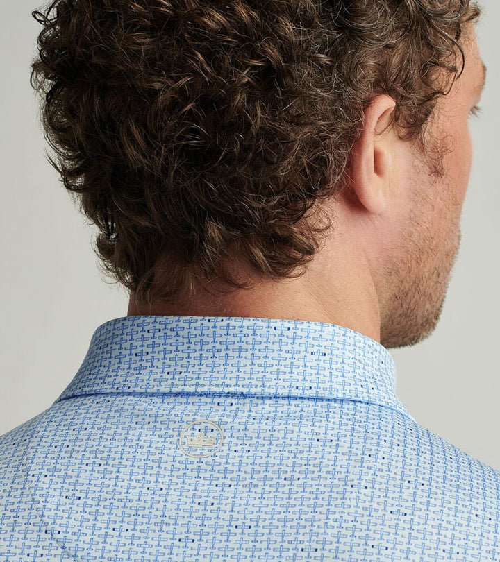 Peter Millar First in Flight Performance Jersey Polo: Pale Blue