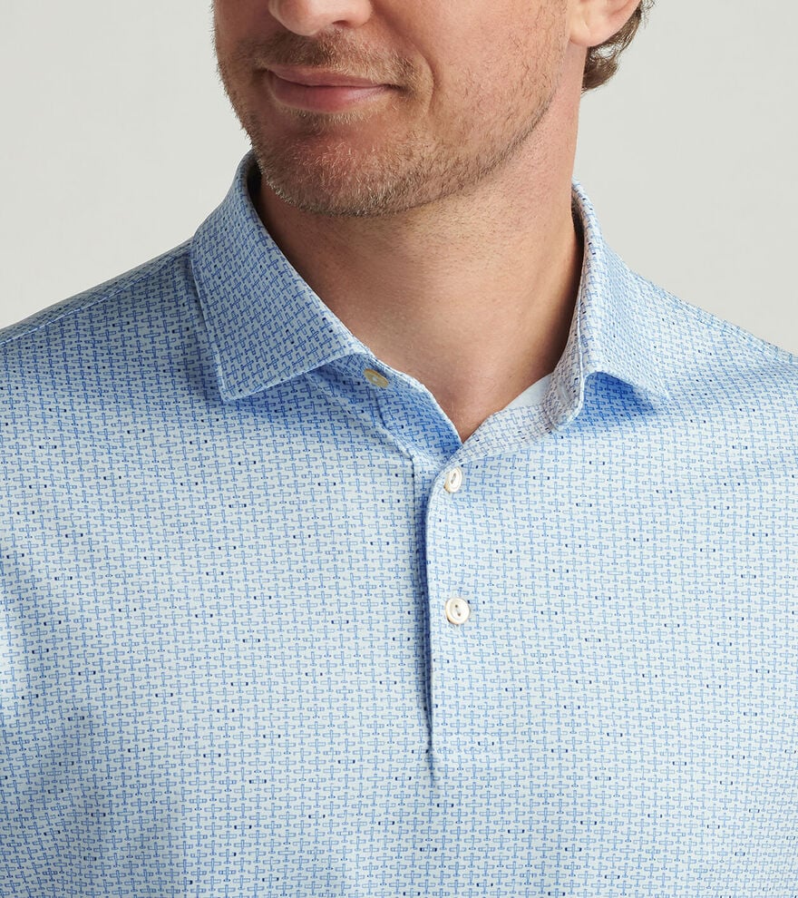 Peter Millar First in Flight Performance Jersey Polo: Pale Blue