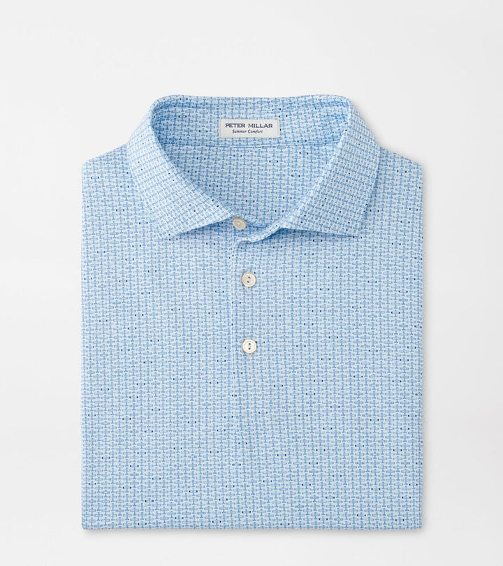 Peter Millar First in Flight Performance Jersey Polo: Pale Blue
