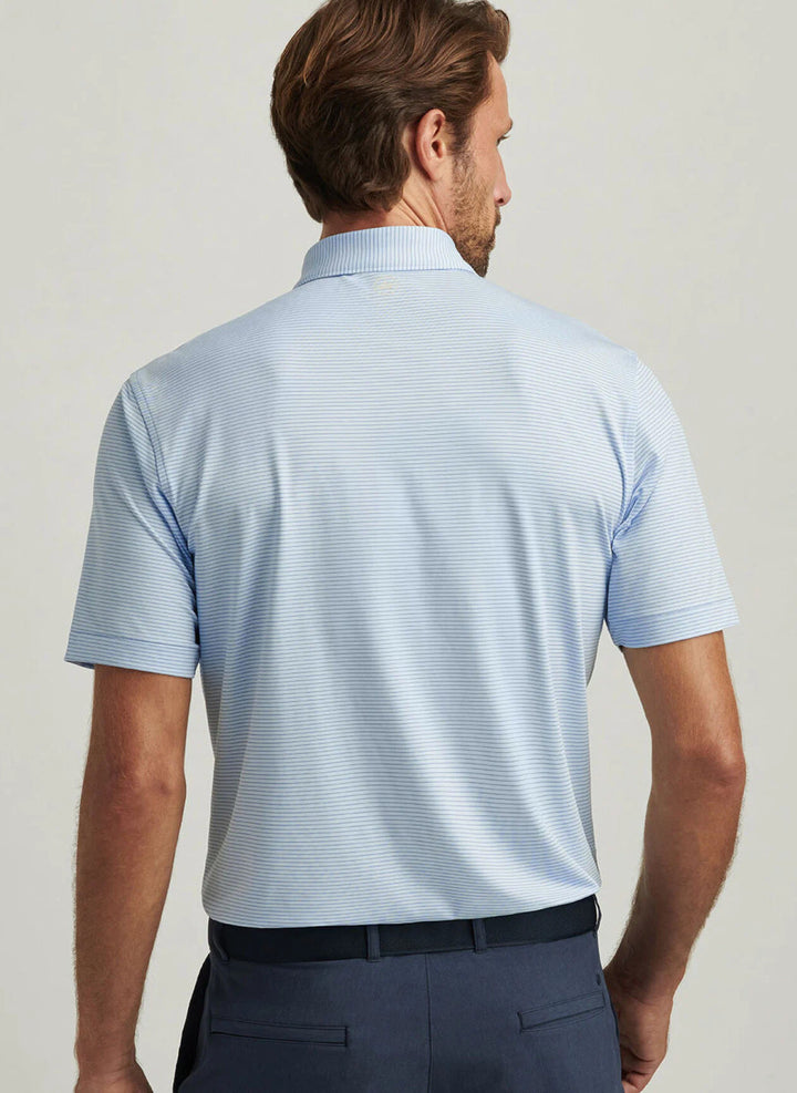 Peter Millar Highlands Performance Jersey Polo: Pale Blue