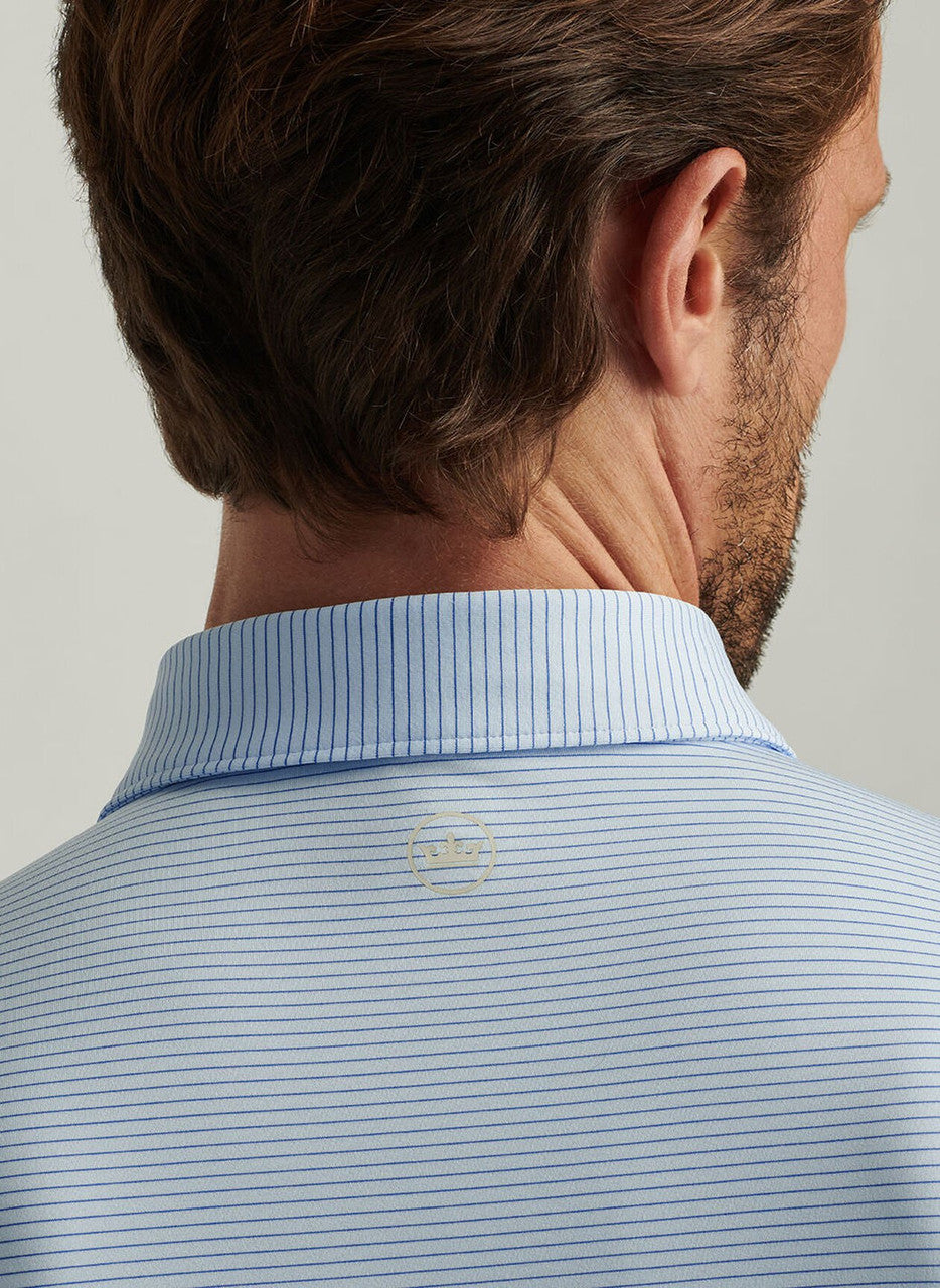 Peter Millar Highlands Performance Jersey Polo: Pale Blue