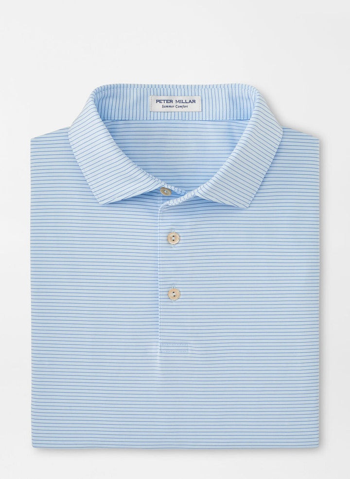 Peter Millar Highlands Performance Jersey Polo: Pale Blue