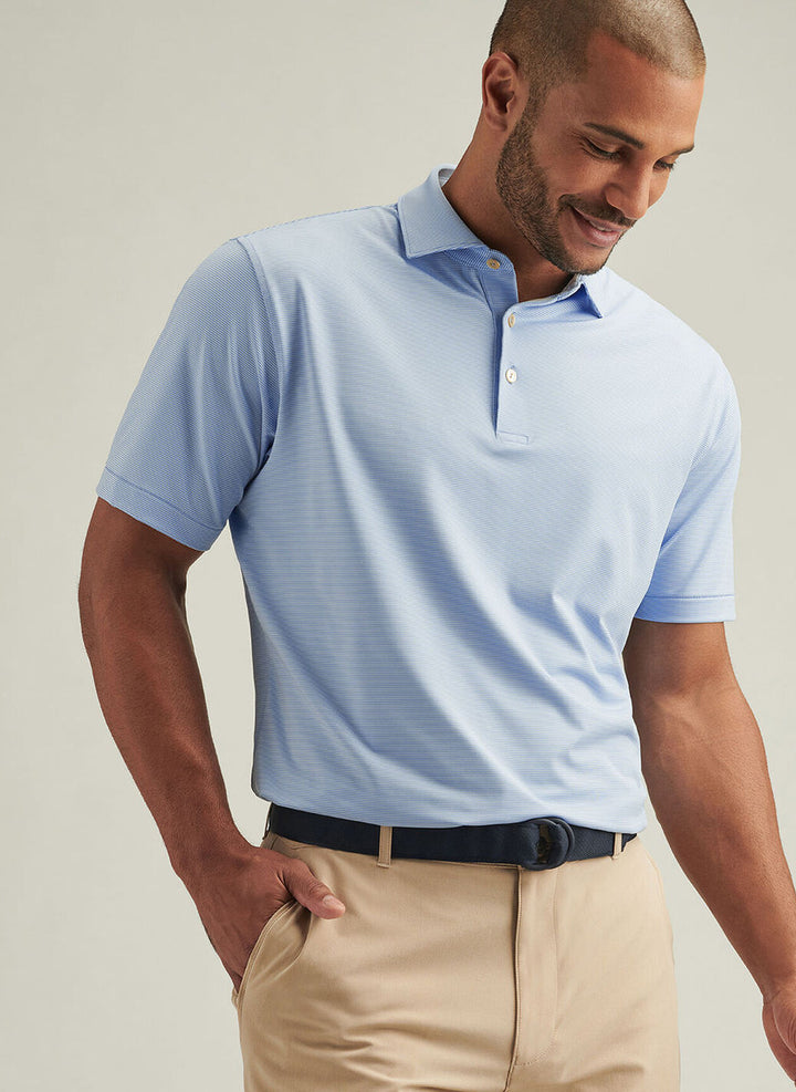 Peter Millar Jubilee Performance Jersey Polo: Blue Fade