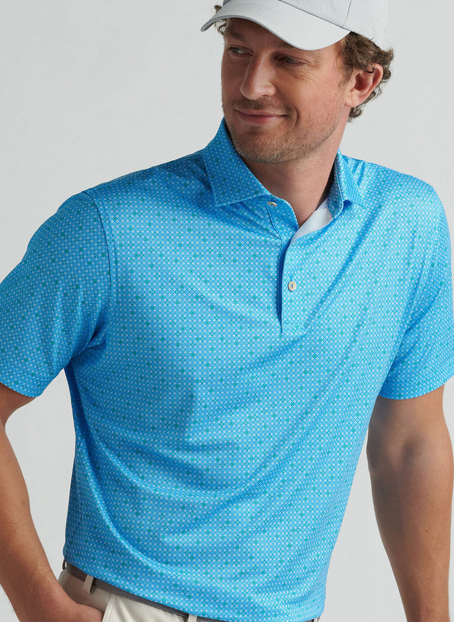 Peter Millar Castellina Performance Jersey Polo: Riverbed