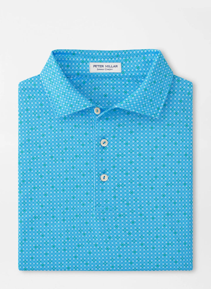 Peter Millar Castellina Performance Jersey Polo: Riverbed