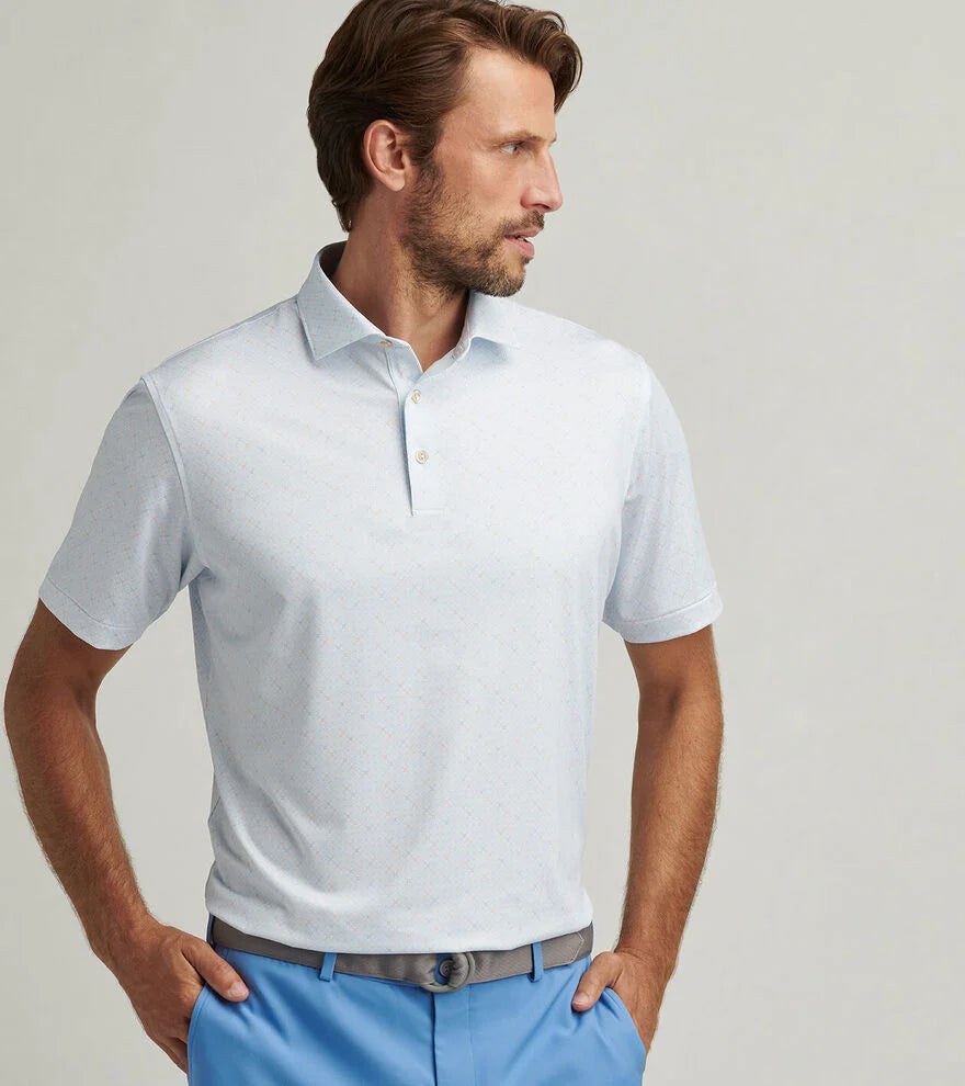 Peter Millar Castellina Performance Jersey Polo: White