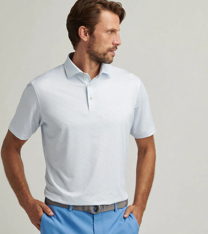 Peter Millar Castellina Performance Jersey Polo: White