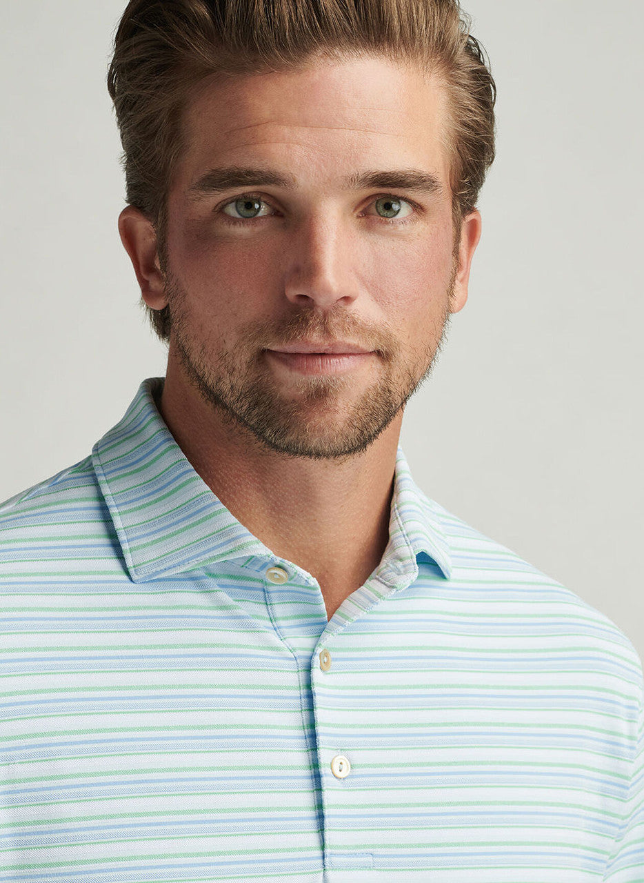 Peter Millar Atrium Performance Jersey Polo: Pale Blue