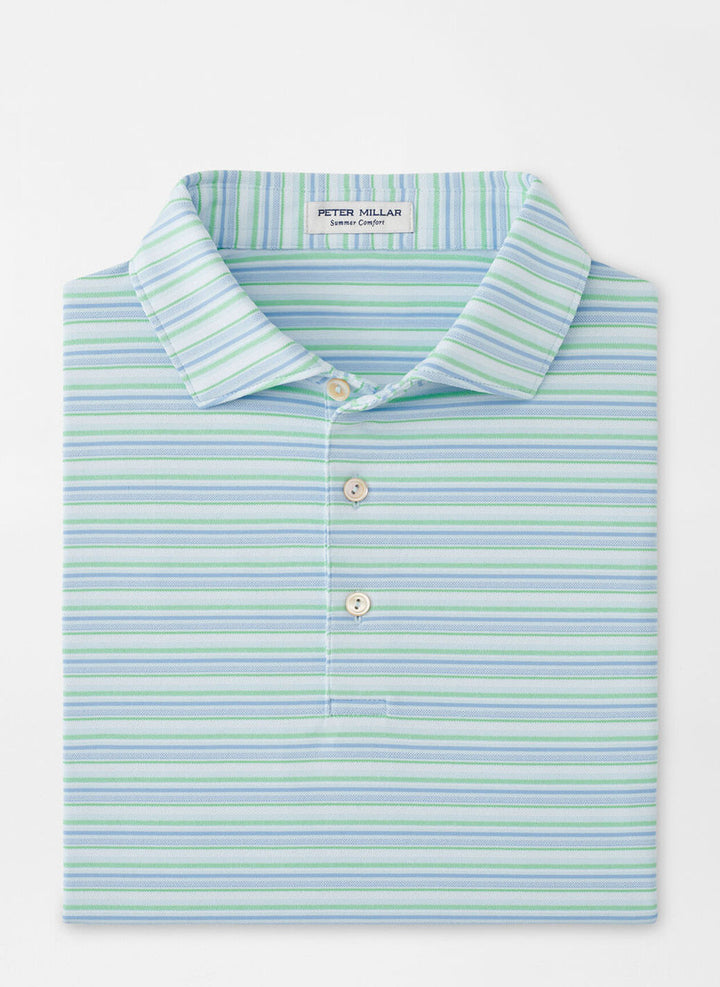 Peter Millar Atrium Performance Jersey Polo: Pale Blue