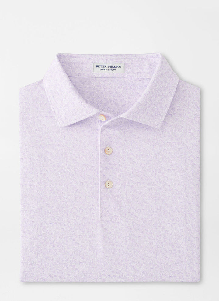 Peter Millar Getaway Performance Jersey Polo: White