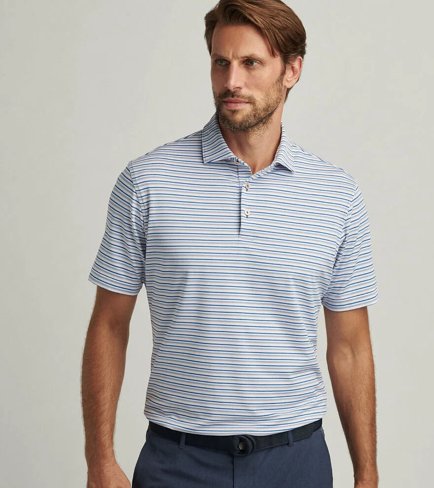 Peter Millar Avent Performance Jersey Polo: Sailor Blue