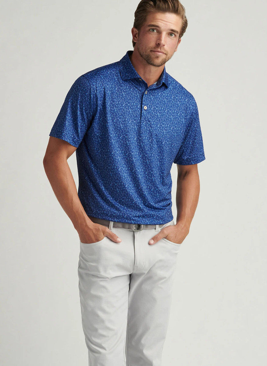 Peter Millar Wine Country Performance Jersey Polo: Sport Navy