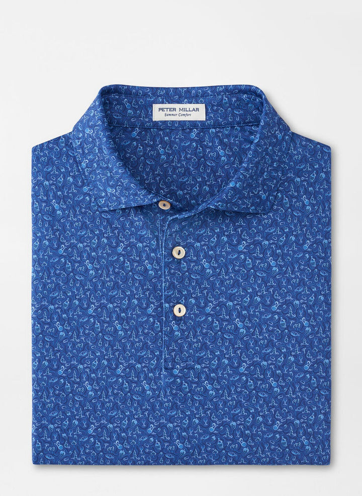 Peter Millar Wine Country Performance Jersey Polo: Sport Navy