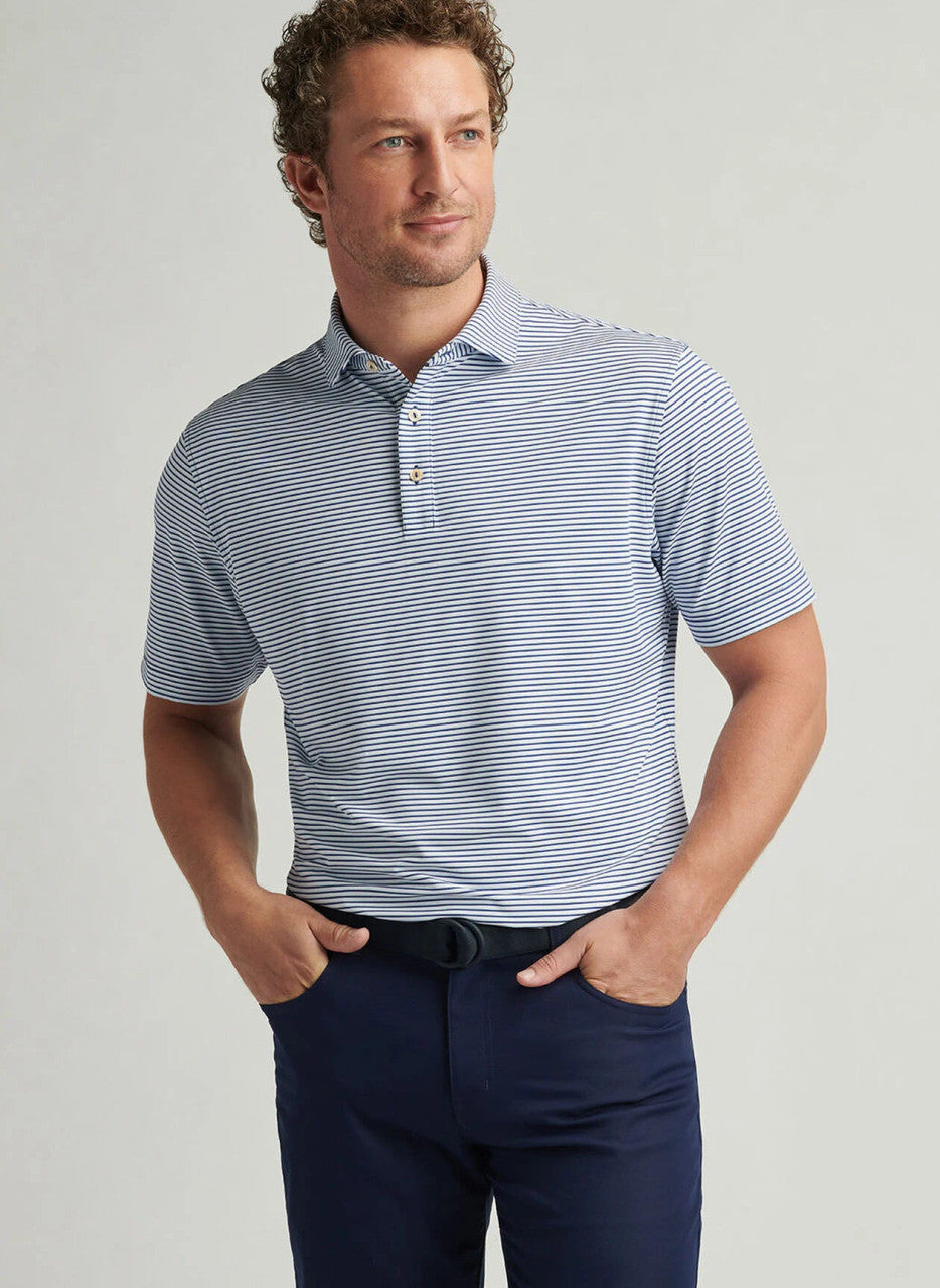 Peter Millar Linden Performance Jersey Polo: Sport Navy