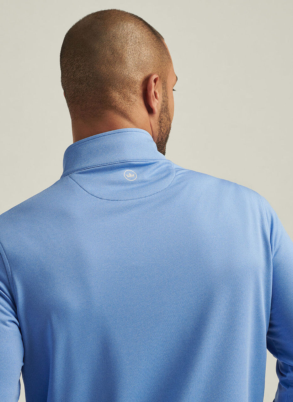 Peter Millar Perth Mélange Performance Quarter-Zip: Blue Sea