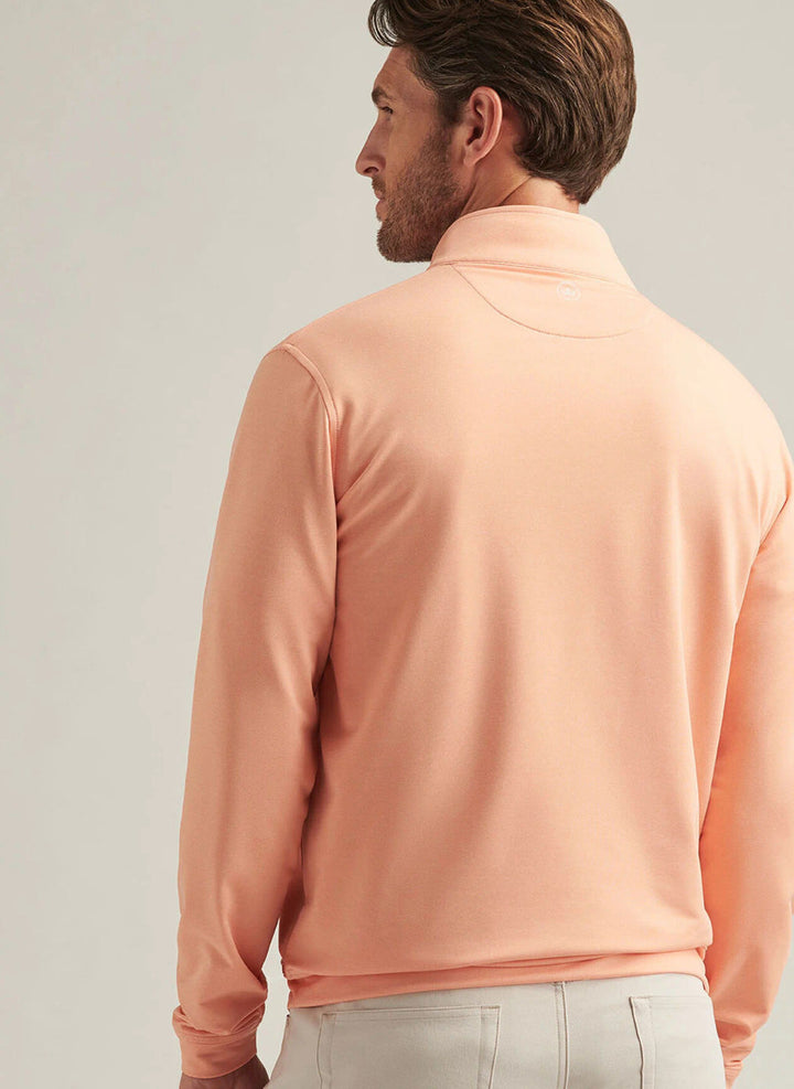 Peter Millar Perth Mélange Performance Quarter-Zip: Papaya