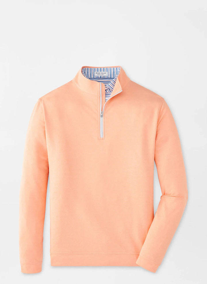 Peter Millar Perth Mélange Performance Quarter-Zip: Papaya