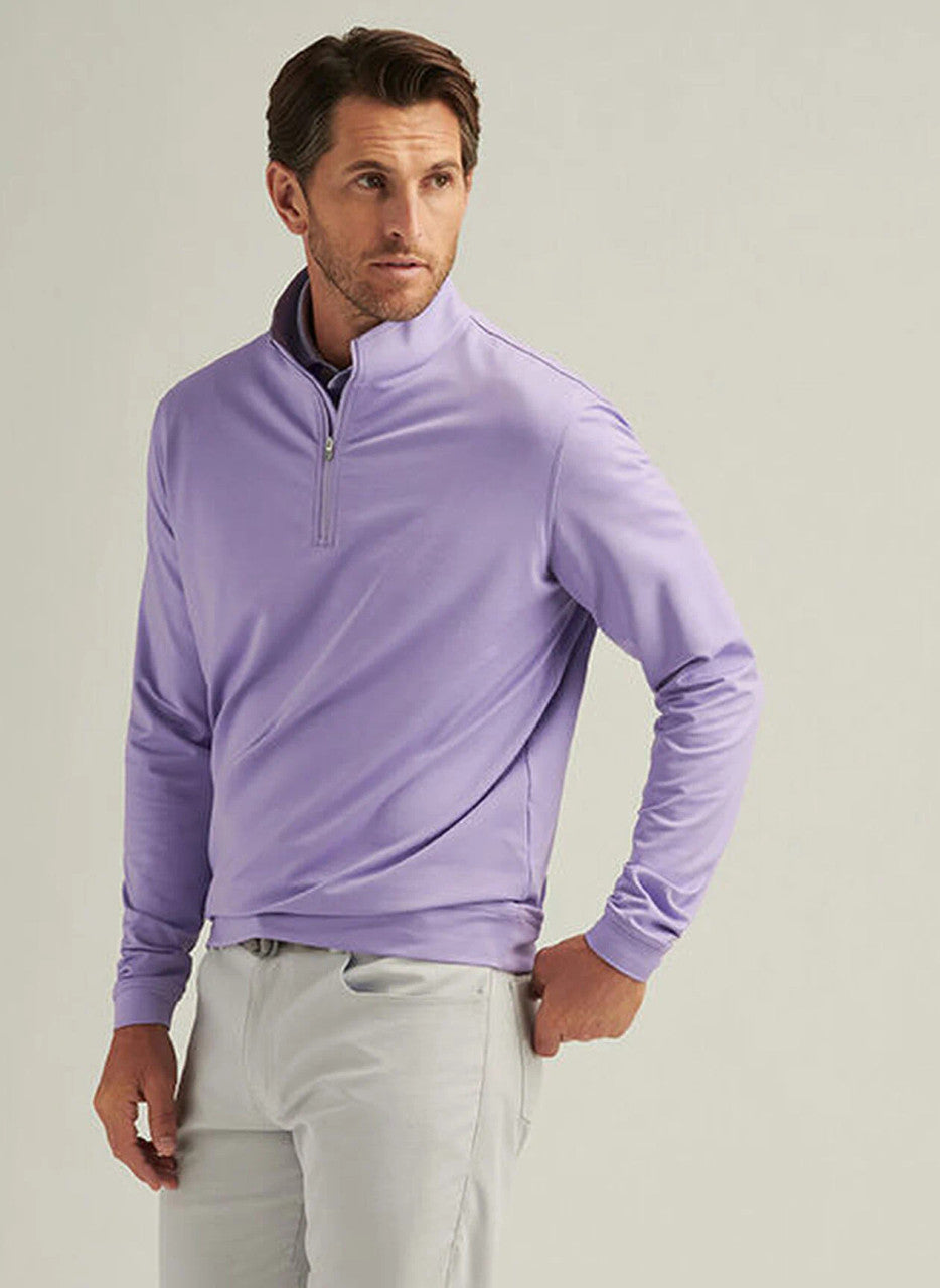 Peter Millar Perth Mélange Performance Quarter-Zip: Ultra Violet