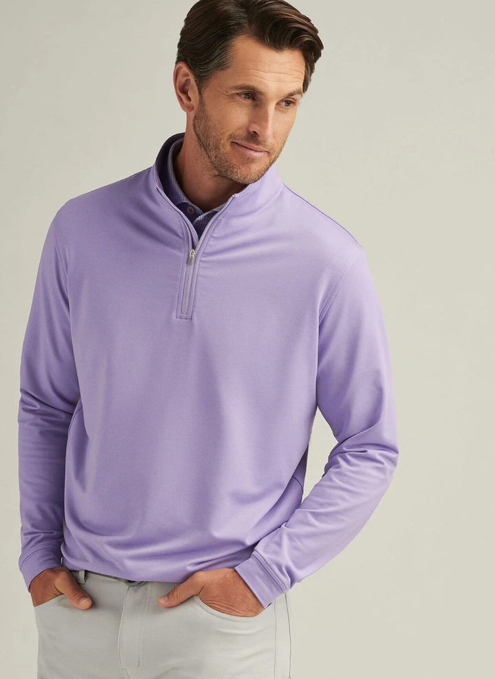 Peter Millar Perth Mélange Performance Quarter-Zip: Ultra Violet