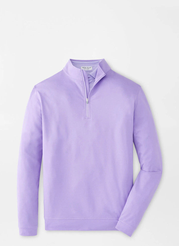 Peter Millar Perth Mélange Performance Quarter-Zip: Ultra Violet