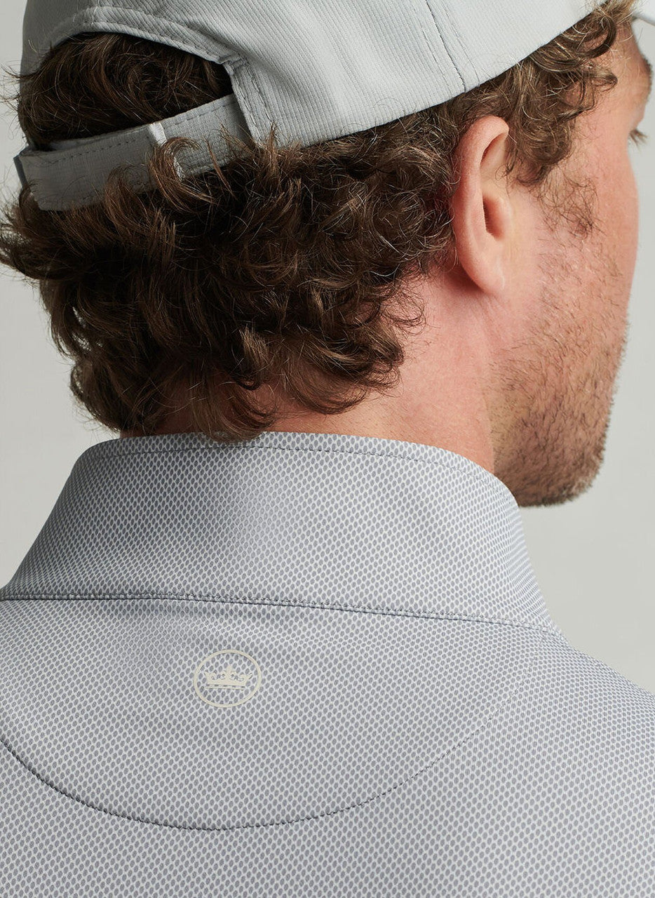 Peter Millar Perth Birdseye Performance Quarter-Zip: Gale Grey