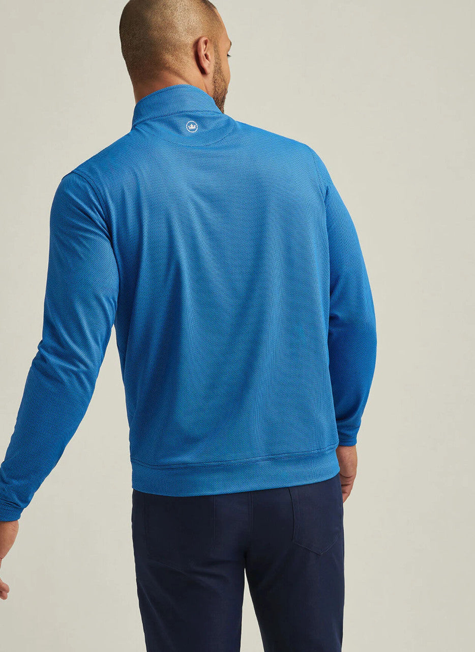 Peter Millar Perth Birdseye Performance Quarter-Zip: Sport Navy