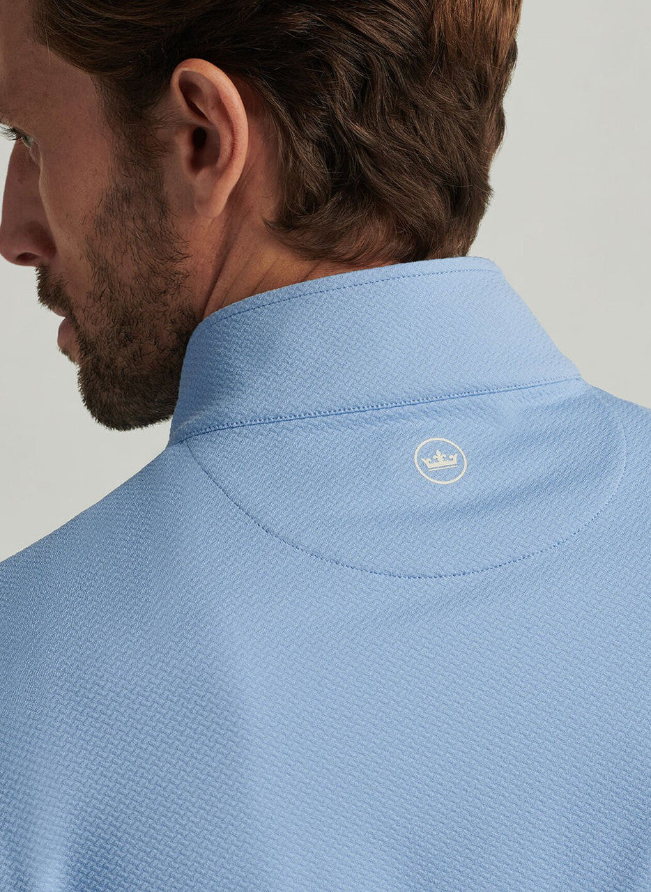 Peter Millar Perth Cross-Hatch Performance Quarter-Zip: Blue Fade