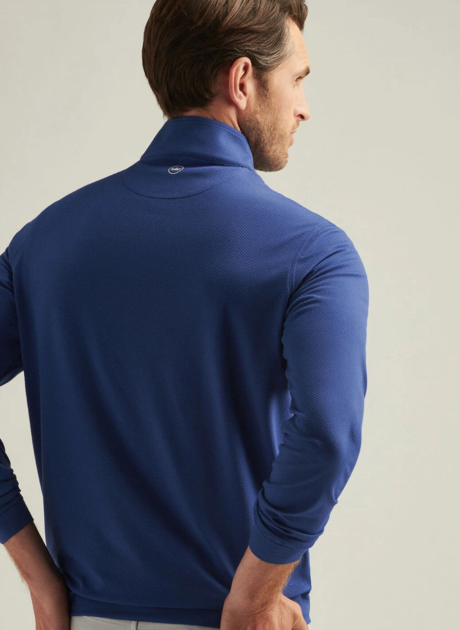 Peter Millar Perth Cross-Hatch Performance Quarter-Zip: Sport Navy