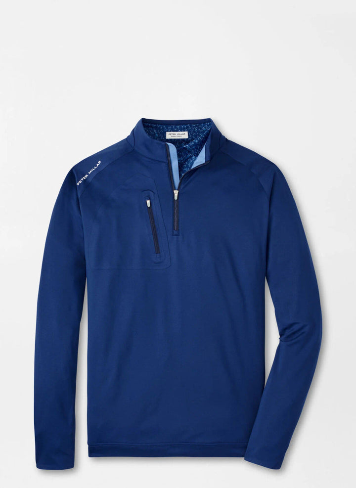 Peter Millar Verge Performance Quarter-Zip: Sport Navy