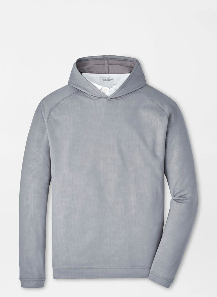 Peter Millar Pine Camo Performance Hoodie: Oslo Grey