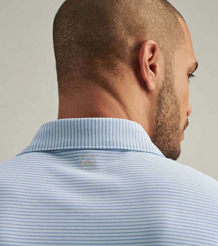Peter Millar Grace Performance Mesh Polo: Pale Blue