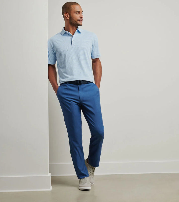 Peter Millar Grace Performance Mesh Polo: Pale Blue
