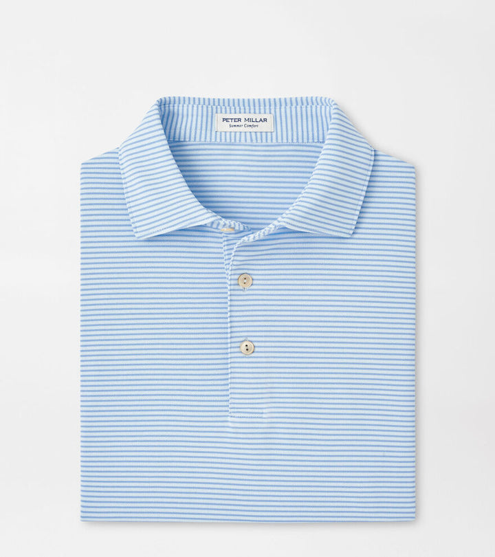 Peter Millar Grace Performance Mesh Polo: Pale Blue