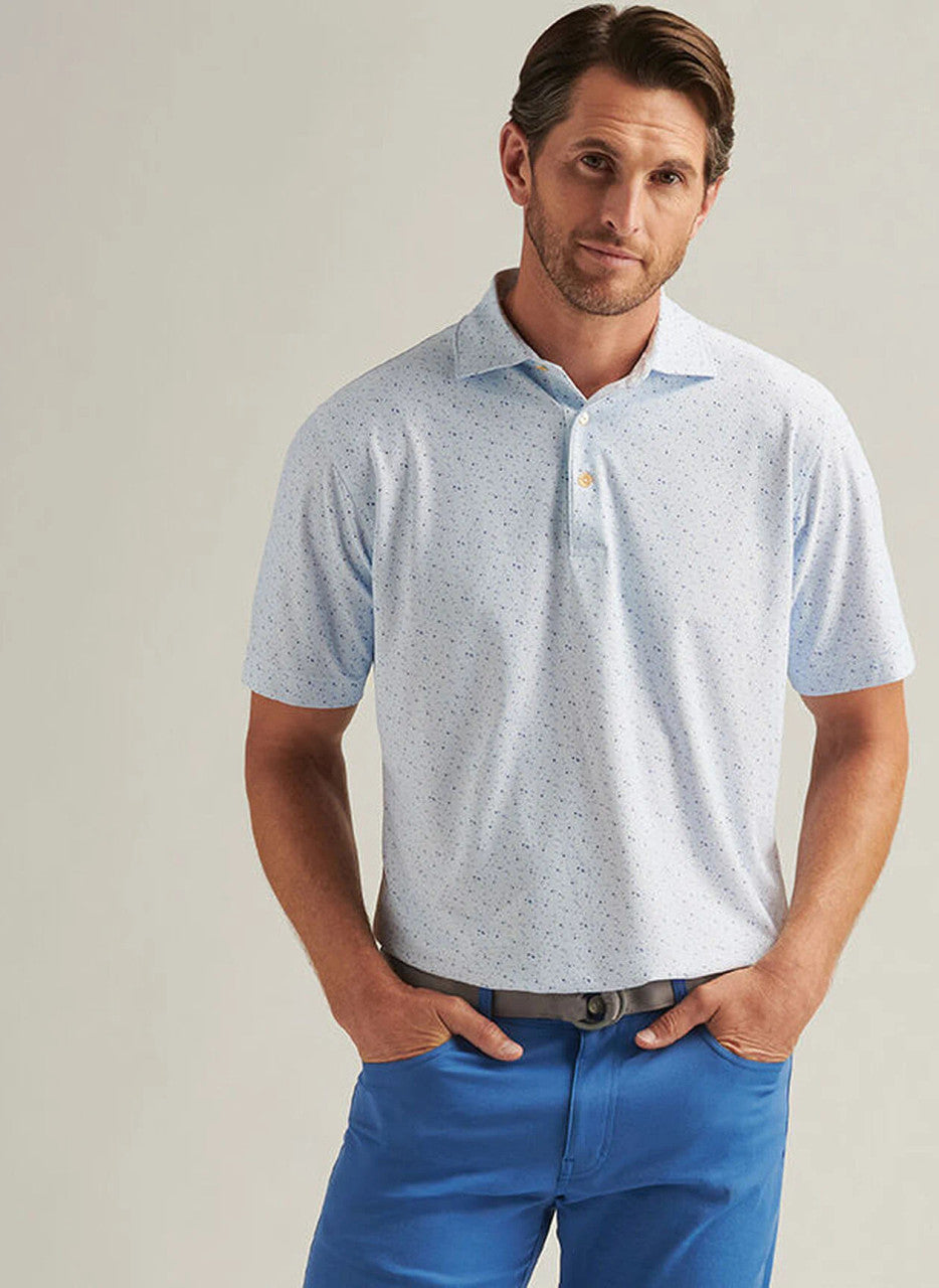 Peter Millar Casa Nova Performance Mesh Polo: White