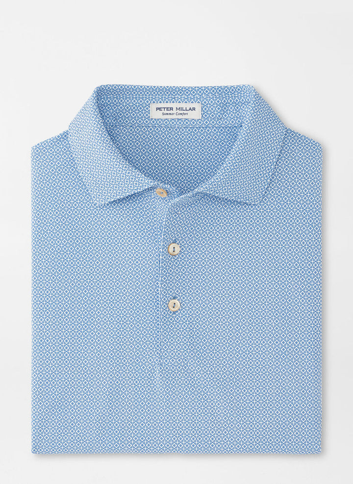 Peter Millar Galiza Performance Mesh Polo: Sailor Blue