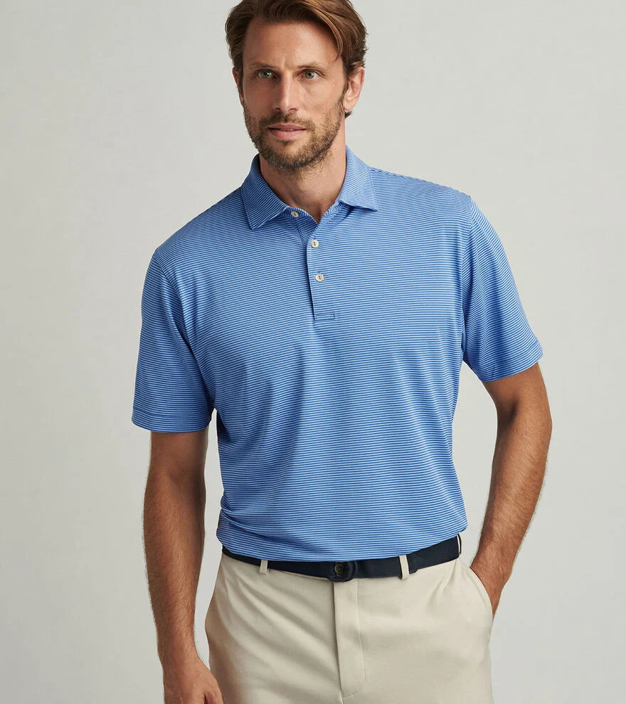 Peter Millar Candor Performance Mesh Polo: Sailor Blue