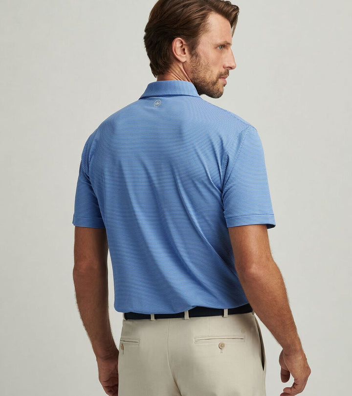 Peter Millar Candor Performance Mesh Polo: Sailor Blue