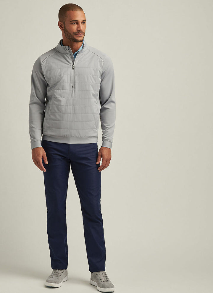 Peter Millar Weld Hybrid Half-Zip: Gale Grey