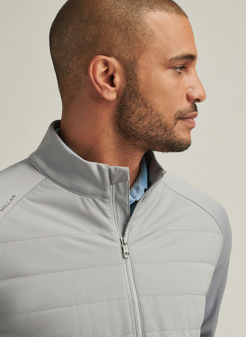 Peter Millar Weld Hybrid Half-Zip: Gale Grey