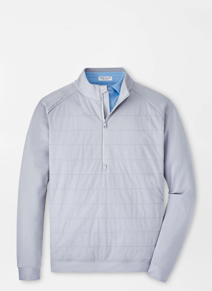 Peter Millar Weld Hybrid Half-Zip: Gale Grey