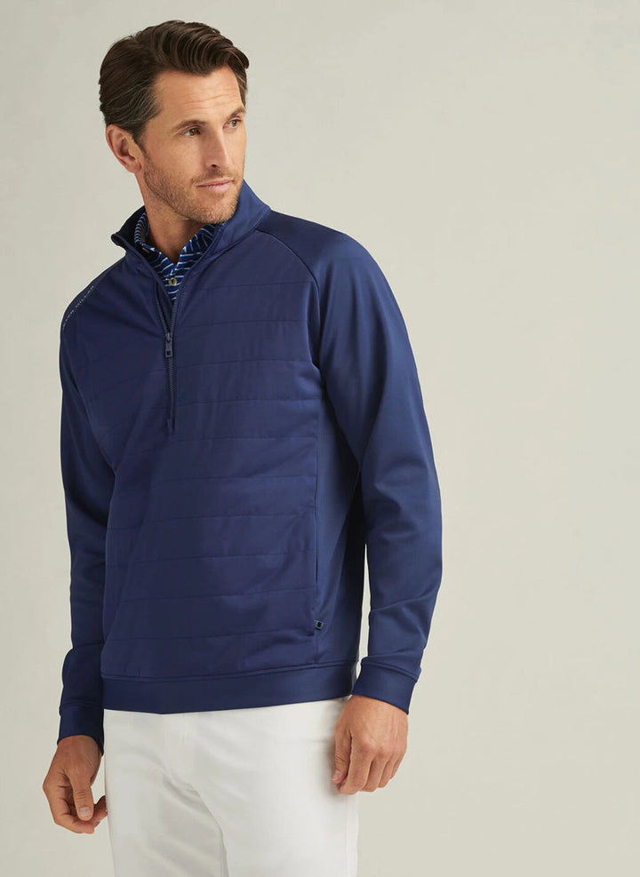 Peter Millar Weld Hybrid Half-Zip: Navy