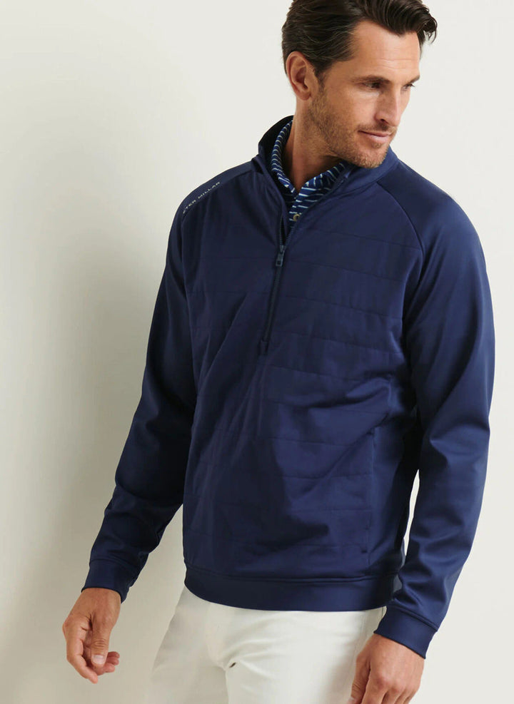 Peter Millar Weld Hybrid Half-Zip: Navy